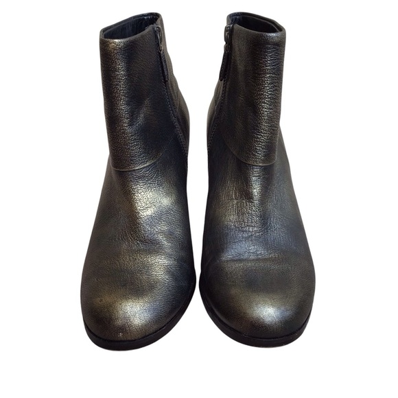 Cole Haan Cassidy Leather Bootie Bronze Metallic Ankle Boots - Picture 9 of 10